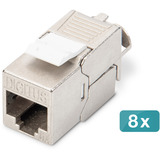 Digitus Modulo Keystone CAT 6A schermato senza attrezzi 8 pz, Modulo di Keystone 