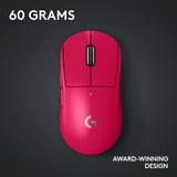 Logitech PRO X SUPERLIGHT 2, Mouse da gioco Magenta
