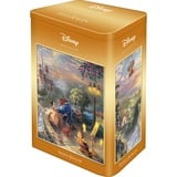 Schmidt Spiele Thomas Kinkade Studios: Disney - La Bella e la Bestia nella scatola metallica nostalgica, Puzzle 