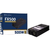 SilverStone FX500 alimentatore per computer 500 W 20+4 pin ATX Flex ATX Nero, Alimentatore PC Nero, 500 W, 90 - 264 V, 47 - 63 Hz, Attivo, 90 W, 500 W