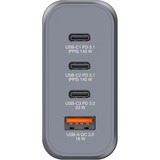 Verbatim GNC-140 Universale Nero, Grigio AC Ricarica rapida Interno, Caricabatterie grigio, Interno, AC, 20 V, Nero, Grigio