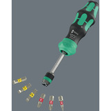 Wera Kraftform Kompakt 25 RA-R con borsa, Set di bit Nero/Verde