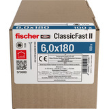 fischer Vite per truciolato ClassicFast II 6,0x180 testa svasata TX 