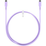 goobay Cavo in silicone USB 2.0 viola, connettore USB-C > connettore USB-C viola
