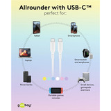 goobay Cavo in silicone USB 2.0 viola, connettore USB-C > connettore USB-C viola