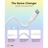 goobay Cavo in silicone USB 2.0 viola, connettore USB-C > connettore USB-C viola