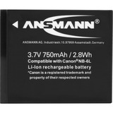 Ansmann A-Can NB-6L Ioni di Litio 750 mAh, Batteria fotocamera 750 mAh, 3,7 V, Ioni di Litio, Vendita al dettaglio