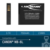Ansmann A-Can NB-6L Ioni di Litio 750 mAh, Batteria fotocamera 750 mAh, 3,7 V, Ioni di Litio, Vendita al dettaglio