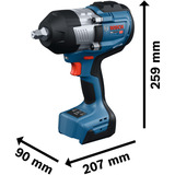 Bosch Avvitatore a impulsi a batteria GDS18V-1400 Professional, 18 Volt blu/Nero