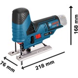 Bosch GST 12V-70 Professional seghetto elettrico 2800 spm (fogli per minuto) 1,5 kg, Puzzle blu/Nero, Nero, Blu, Rosso, Argento, 45°, 0 - 45°, 2800 spm (fogli per minuto), 7 cm, 1500 spm (fogli per minuto)