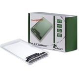 Inter-Tech GD-25000 Box esterno HDD Trasparente 2.5", Disk enclosure trasparente, Box esterno HDD, 2.5", SATA, Seriale ATA II, Serial ATA III, 5 Gbit/s, Collegamento del dispositivo USB, Trasparente