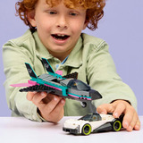 LEGO City Jet a getto vs. Auto da corsa, Giochi di costruzione Aereo, Macchina e 2 Minifigure di Piloti, Idea Regalo per Bambini 6+, Set da costruzione, 6 anno/i, Plastica, 259 pz, 446 g