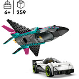 LEGO City Jet a getto vs. Auto da corsa, Giochi di costruzione Aereo, Macchina e 2 Minifigure di Piloti, Idea Regalo per Bambini 6+, Set da costruzione, 6 anno/i, Plastica, 259 pz, 446 g