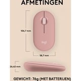 Logitech Pebble Mouse 2 M350s rosa