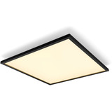 Philips White Ambiance Aurelle pannello quadrato XL, Luce LED Nero, Philips Hue White ambiance Pannello quadrato Aurelle, Lampada a soffitto intelligente, Bluetooth/Zigbee, Nero, LED, Metallo, Sintetico, Lampadina/e non sostituibile/i