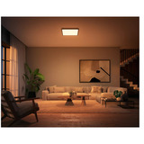 Philips White Ambiance Aurelle pannello quadrato XL, Luce LED Nero, Philips Hue White ambiance Pannello quadrato Aurelle, Lampada a soffitto intelligente, Bluetooth/Zigbee, Nero, LED, Metallo, Sintetico, Lampadina/e non sostituibile/i
