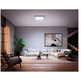 Philips White Ambiance Aurelle pannello quadrato XL, Luce LED Nero, Philips Hue White ambiance Pannello quadrato Aurelle, Lampada a soffitto intelligente, Bluetooth/Zigbee, Nero, LED, Metallo, Sintetico, Lampadina/e non sostituibile/i