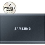 Samsung Portable SSD T7 500 GB USB tipo-C 3.2 Gen 2 (3.1 Gen 2) Grigio, Disco a stato solido grigio, 500 GB, USB tipo-C, 3.2 Gen 2 (3.1 Gen 2), 1050 MB/s, Protezione della password, Grigio