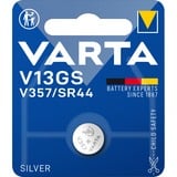 VARTA -V13GS Batterie per uso domestico, Batteria Batteria monouso, SR44, Ossido d'argento (S), 1,55 V, 1 pz, 155 mAh