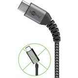 goobay Cavo USB 2.0, connettore USB-A > connettore USB-C grigio/Argento