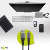 goobay Cavo USB 2.0, connettore USB-A > connettore USB-C grigio/Argento