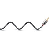 goobay Cavo stereo Cinch Plus Nero/Argento