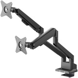 goobay Supporto doppio per monitor con molla a gas, Base per monitor Nero