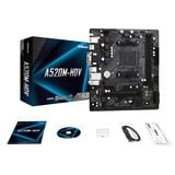ASRock A520M-HDV Socket AM4 micro ATX, Scheda madre AMD, Socket AM4, 3rd Generation AMD Ryzen™ 3, 3rd Generation AMD Ryzen 5, 3rd Generation AMD Ryzen™ 7, 3rd..., DDR4-SDRAM, 64 GB, DIMM