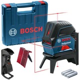 Bosch GCL 2-15 Professional, Attraversare la linea laser blu/Nero, IP54, 1,5 V, 490 g