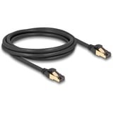 DeLOCK Cavo di rete RJ-45 Cat.6a S/FTP, con cavo grezzo Cat.7 Nero