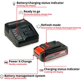 EINHELL PXC-Starter-Kit Set batteria e caricabatterie Nero/Rosso, Set batteria e caricabatterie, 2,5 Ah, 18 V, Nero, Rosso, 0,83 h, 200 - 250 V