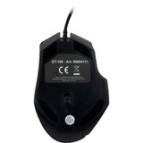 Inter-Tech GT-100 RGB mouse Mano destra USB tipo A Ottico 6400 DPI, Mouse da gioco Nero, Mano destra, Ottico, USB tipo A, 6400 DPI, Nero