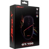 Inter-Tech GT-100 RGB mouse Mano destra USB tipo A Ottico 6400 DPI, Mouse da gioco Nero, Mano destra, Ottico, USB tipo A, 6400 DPI, Nero