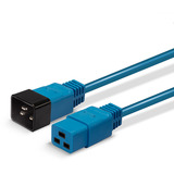 Lindy 30120 cavo di alimentazione Blu 1 m Accoppiatore C19 Accoppiatore C20, Cavo di prolunga blu, 1 m, Accoppiatore C19, Accoppiatore C20, 250 V, 16 A