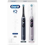 Braun iO 9 Adulto Spazzolino rotante Nero, Rosa, Spazzolino da denti elettrico Nero/rosato, Adulto, Spazzolino rotante, Cura quotidiana, Cura gum, Intenso, Sensibile, Super sensitive, Tongue care, Sbiancante, Nero, Rosa, 2 min, Black Lava, Rose Quartz