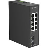 D-Link DIS-100G-10 switch di rete Non gestito L2 Gigabit Ethernet (10/100/1000) DIN rail Nero, Interruttore Non gestito, L2, Gigabit Ethernet (10/100/1000), DIN rail