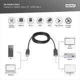 Digitus Cavo adattatore DisplayPort > HDMI 4K Nero