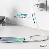 Digitus Cavo di collegamento in silicone USB 2.0 USB-A > USB-C bianco