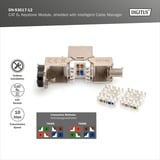Digitus Modulo Keystone Cat.6a, schermato, Modulo di Keystone argento