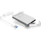 ICY BOX IB-AC703-U3 Box esterno HDD/SSD Bianco 2.5", Disk enclosure bianco, Box esterno HDD/SSD, 2.5", Serial ATA III, 5 Gbit/s, Hot-swap, Bianco