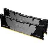 Kingston FURY FURY 64GB 3200MT/s DDR4 CL16 DIMM (Kit da 2) Renegade Black, Memoria Nero/Argento, 64 GB, 2 x 32 GB, DDR4, 288-pin DIMM