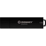 Kingston IronKey 64GB D500S FIPS 140-3 Lvl 3 AES-256, Chiavetta USB 64 GB, USB tipo A, 3.2 Gen 1 (3.1 Gen 1), 260 MB/s, Cuffia, Nero