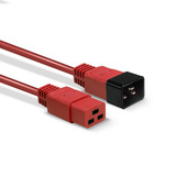 Lindy 30125 cavo di alimentazione Nero, Rosso 3 m Accoppiatore C20 Accoppiatore C19, Cavo di prolunga rosso, 3 m, Accoppiatore C20, Accoppiatore C19, 250 V, 16 A