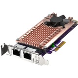 QNAP QM2-2P2G2T scheda di rete e adattatore Interno Ethernet 2500 Mbit/s, Scheda di interfaccia Interno, Cablato, PCI Express, Ethernet, 2500 Mbit/s