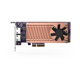QNAP QM2-2P2G2T scheda di rete e adattatore Interno Ethernet 2500 Mbit/s, Scheda di interfaccia Interno, Cablato, PCI Express, Ethernet, 2500 Mbit/s