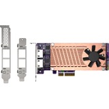 QNAP QM2-2P2G2T scheda di rete e adattatore Interno Ethernet 2500 Mbit/s, Scheda di interfaccia Interno, Cablato, PCI Express, Ethernet, 2500 Mbit/s