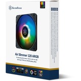 SilverStone Air Slimmer 120 Case per computer, Processore Raffreddatore d'aria 12 cm Nero, Trasparente 1 pz, Ventola Nero/trasparente, Raffreddatore d'aria, 12 cm, 63,67 pdc/min, Nero, Trasparente