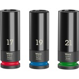 Wera 05004595001 bussola Set di bussole Nero, chiave combinata   Set di bussole, Nero, 3 testina/e, 1/2", Metrico, 17,19,21 mm