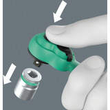 Wera 8100 SA 15 Set di cricchetti Zyklop Comfort, 1/4", Set di strumenti Nero/Verde