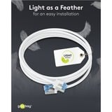 goobay Cavo patch ultraflessibile Cat.6a slim, U/FTP bianco